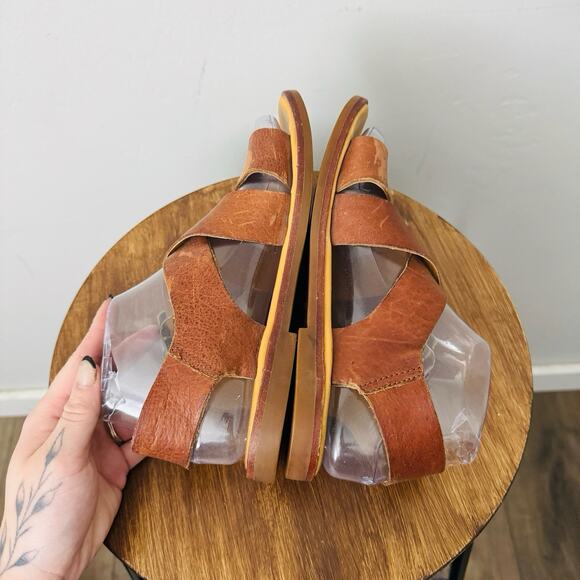 Kork-ease Nara Tan Leather Strappy Flat Sandals Women’s Size 7 - Picture 6 of 11